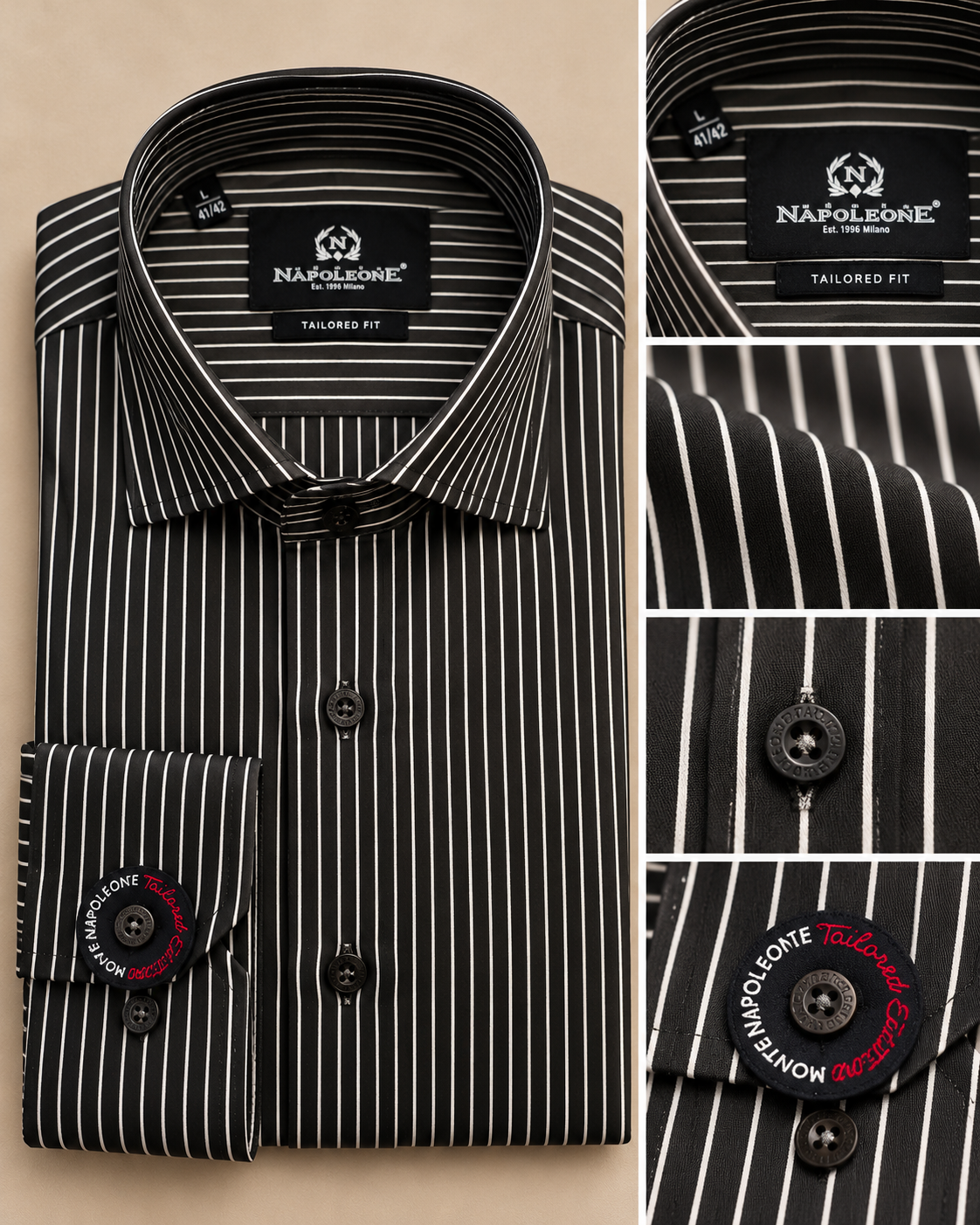 Black Pinstripe Shirt
